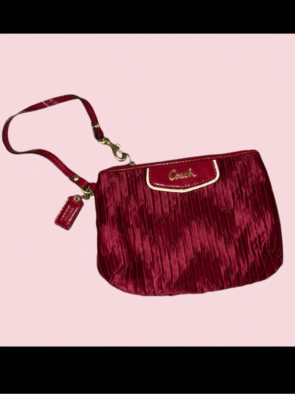 Coach Y2K silk wristlet
